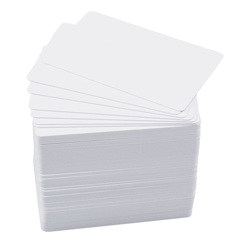 CAETOUNG 100 Pack Premium Blank PVC Cards  CAETOUNG CR80 30 Mil Graphic Quality White Plastic Cards for Photo ID Badge Printers - Image 1